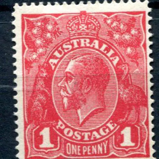 KGV 1914-20 Single watermark 1d carmine-red, Die ...