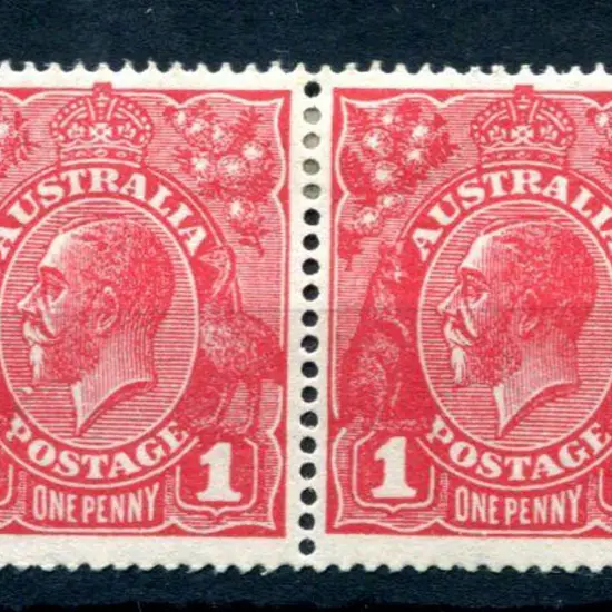 KGV 1914-20 Single watermark 1d carmine-red, Die ...