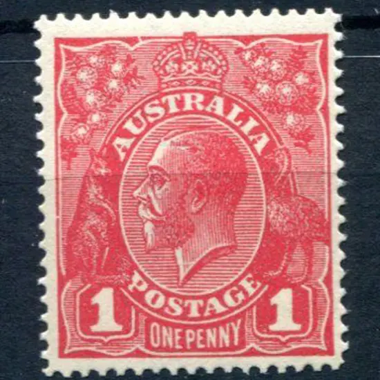 KGV 1914-20 Single watermark 1d carmine-red, Die ...