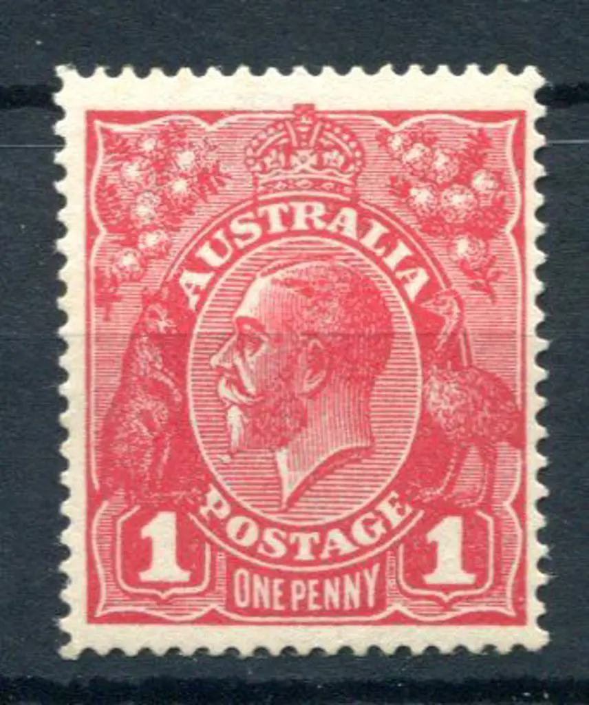 KGV 1914-20 Single watermark 1d carmine-red, Die ... Image 1++