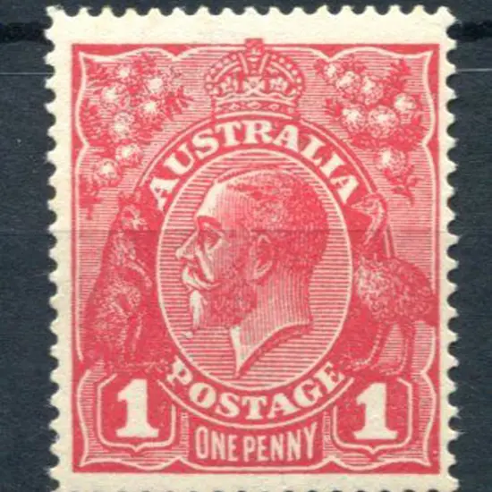 KGV 1914-20 Single watermark 1d carmine-red, Die ...