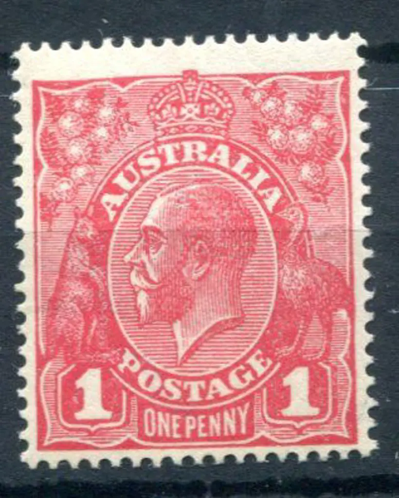 KGV 1914-20 Single watermark 1d carmine-red, Die ... Image 1++