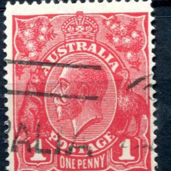 KGV 1914-20 Single watermark 1d carmine-red, Die ...