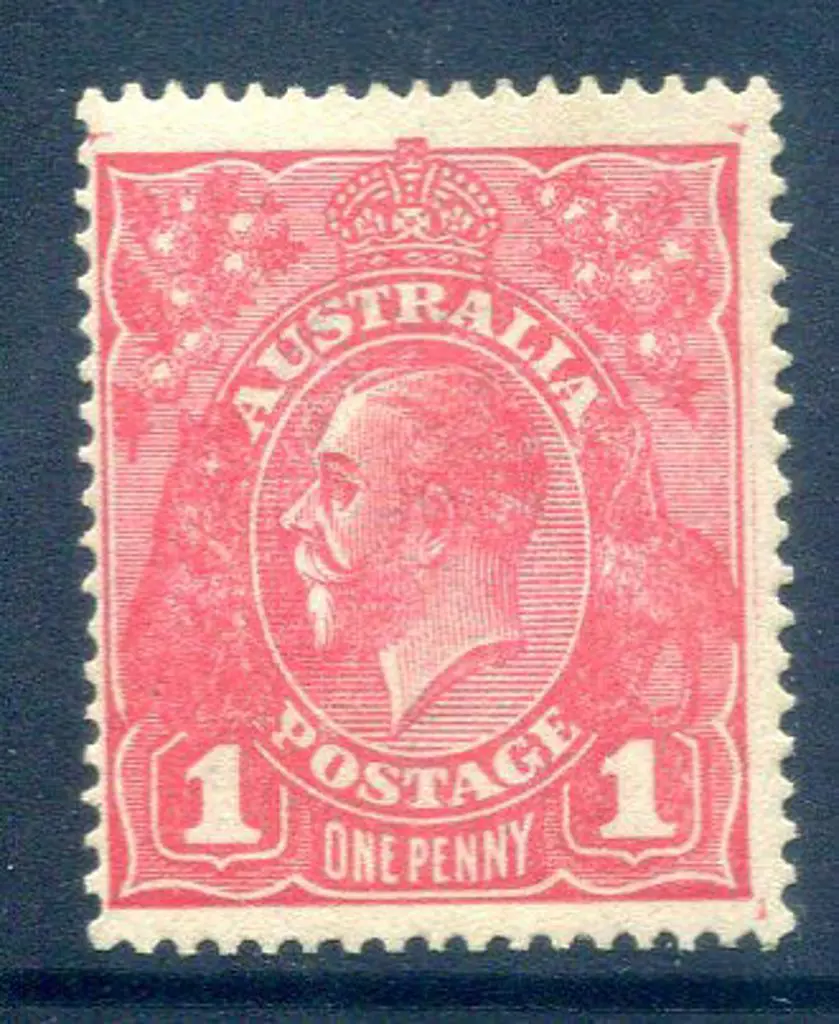 KGV 1914-20 Single watermark 1d pink (G66) MH with ... Image 1++