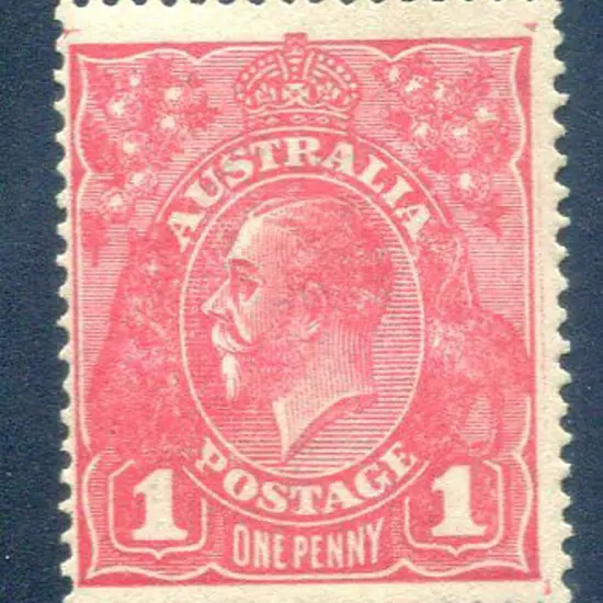 KGV 1914-20 Single watermark 1d pink (G66) MH with ...
