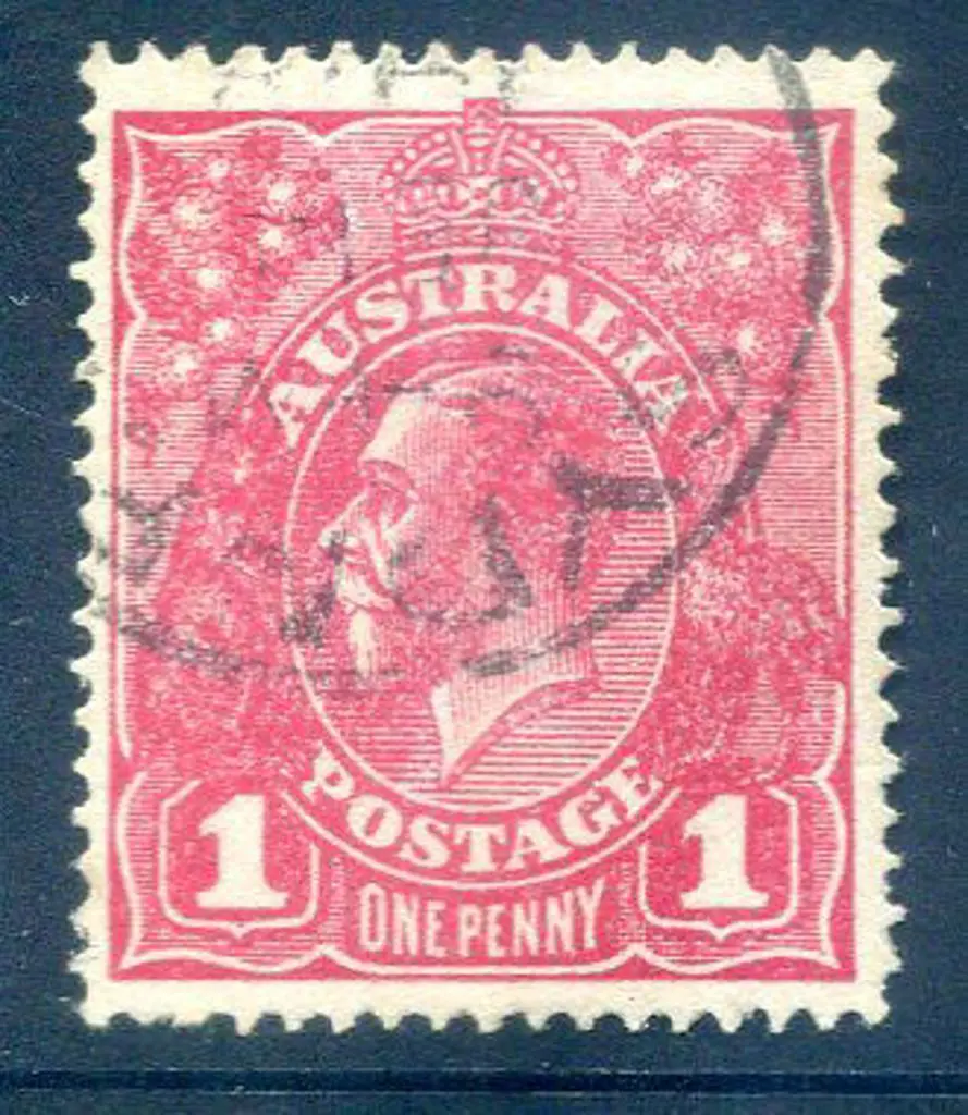 KGV 1914-20 Single watermark 1d plum G71 V/F/U ... Image 1++