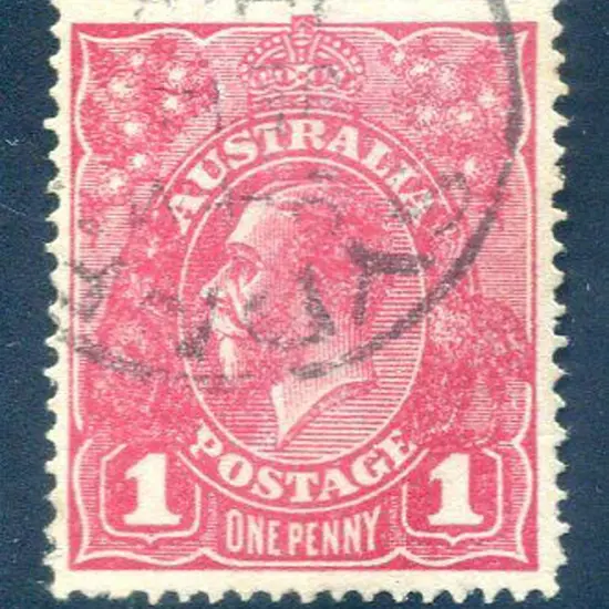 KGV 1914-20 Single watermark 1d plum G71 V/F/U ...