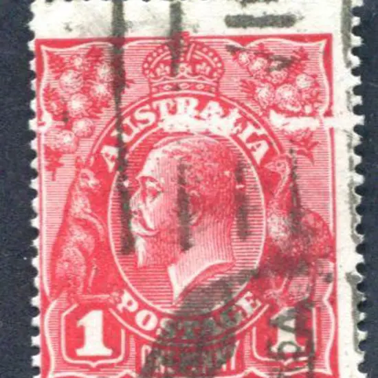KGV 1914-20 Single watermark 1d red with ...