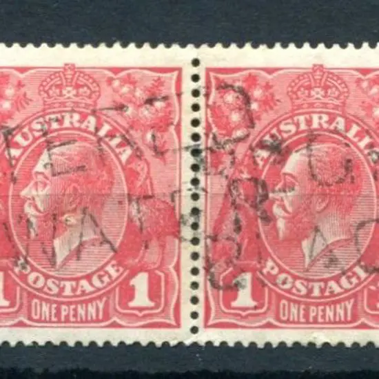 KGV 1914-20 Single watermark 1d scarlet-red with ...
