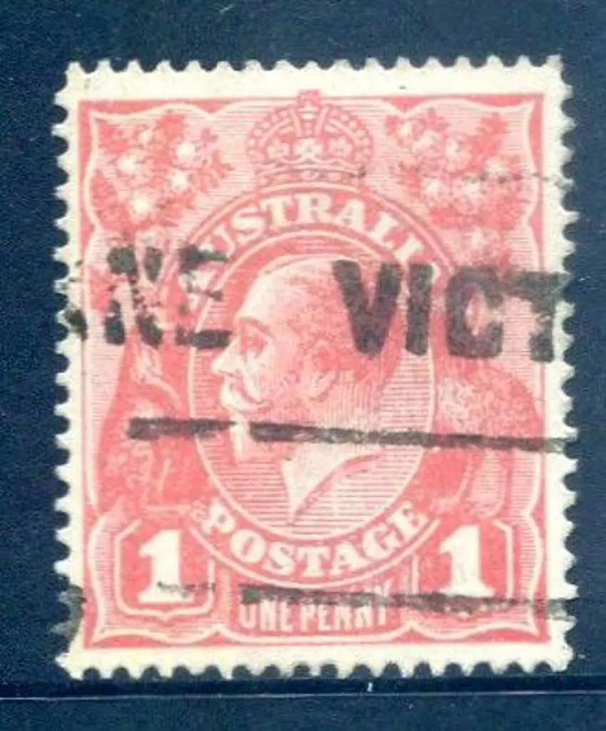 KGV 1914-20 Single watermark 1d terracotta (G25). ... Image 1++