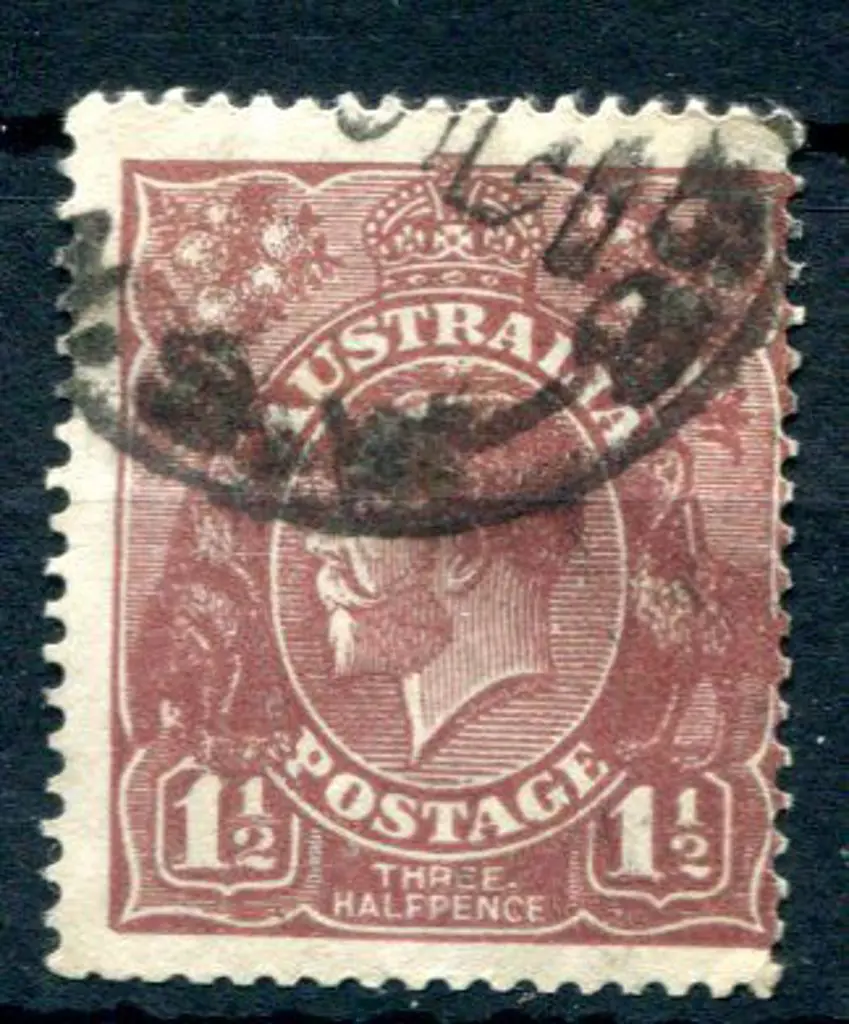 KGV 1914-20 Single watermark 1½ red brown with ... Image 1++
