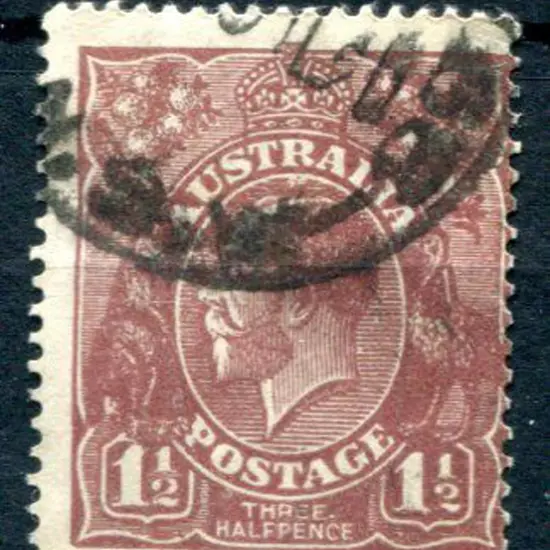 KGV 1914-20 Single watermark 1½ red brown with ...