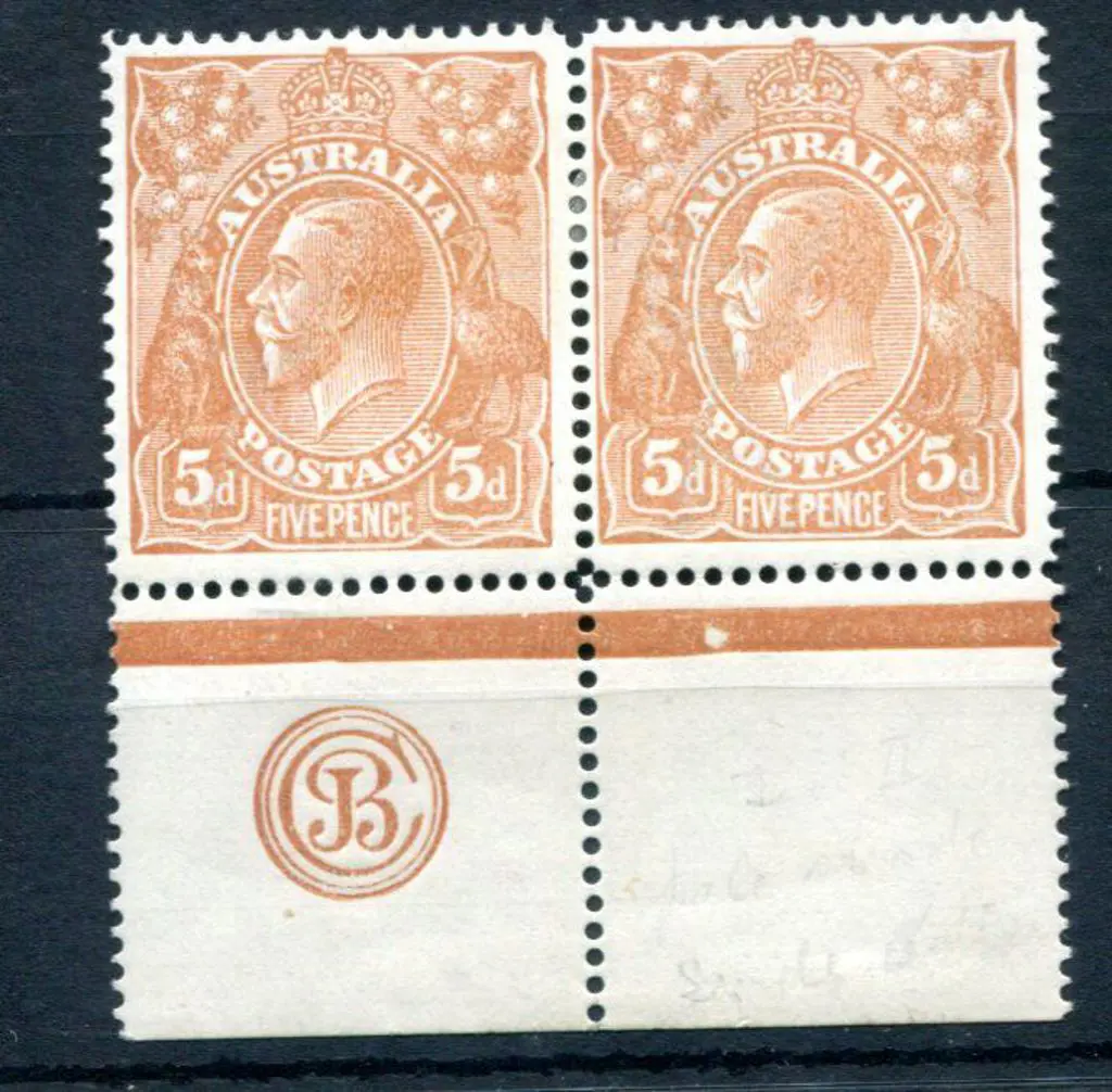 KGV 1914-20 Single watermark 5d chestnut, SLP 14 ... Image 1++