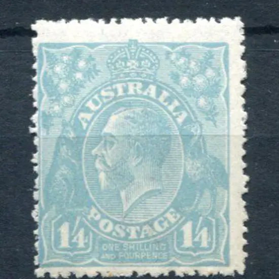 KGV 1914-20 Single watermark 1/4d turquoise-blue. ...