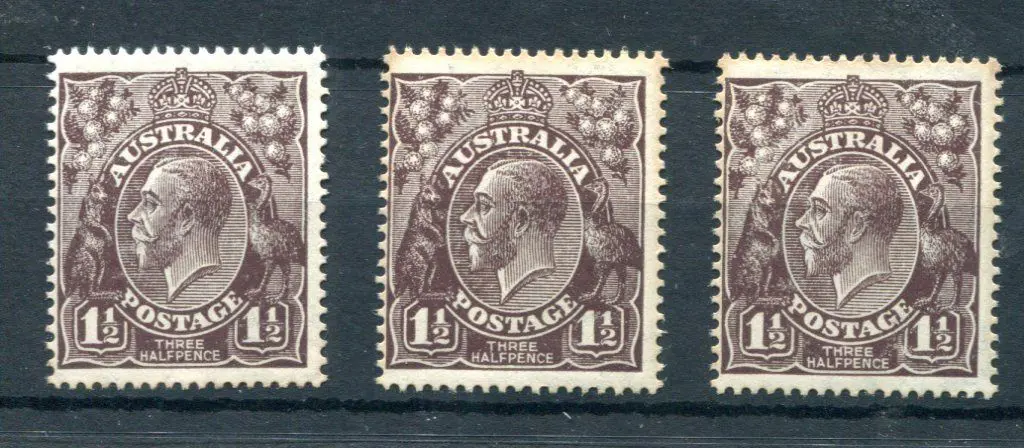 KGV 1918-20 Large Multiple Perf. 141½d black-brown ... Image 1++