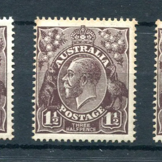 KGV 1918-20 Large Multiple Perf. 141½d black-brown ...