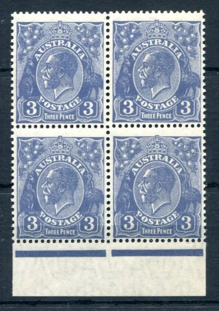 KGV 1926-30 SM watermark Perf 13½x12½ 3d deep ... Image 1++