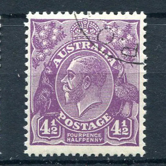 KGV 1926-30 SM watermark Perf 13½x12½ 4½d violet, ...