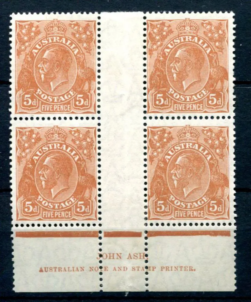 KGV 1926-30 SM watermark Perf 13½x12½ 5d ... Image 1++