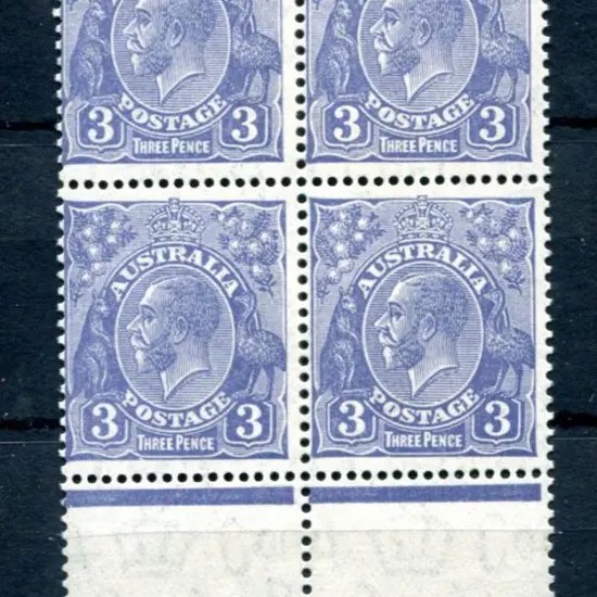 KGV 1931-36 CofA Watermark 3d blue in bottom ...
