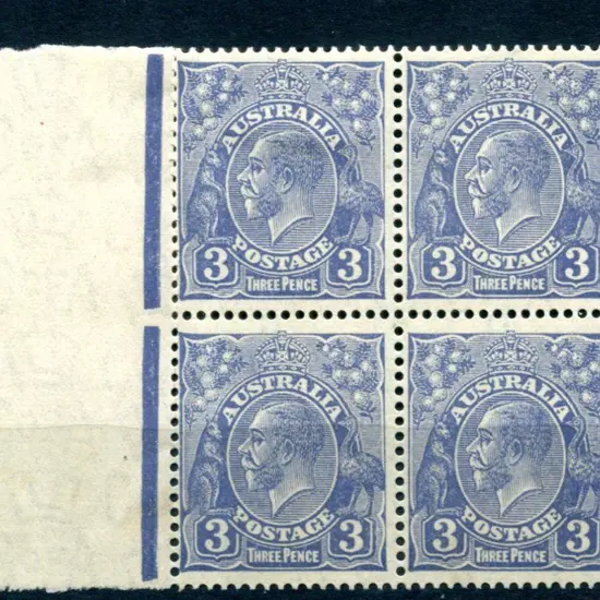 KGV 1931-36 CofA Watermark 3d pale blue left ...