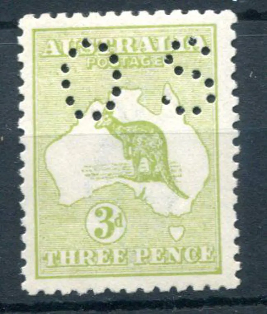 1918 3d olive, Die I with inverted wmk & perfined ... Image 1++