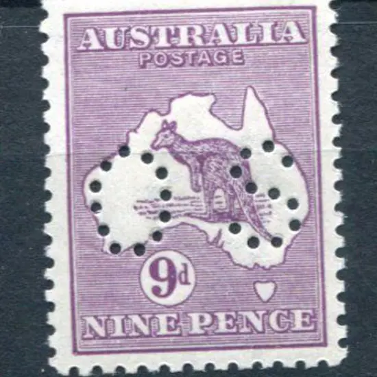 1926 9d violet Die IIB, 3rd wmk perfined small ...