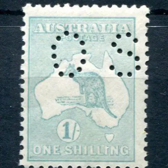 1926 1/- pale blue green Die IIB, 3rd wmk perfined ...