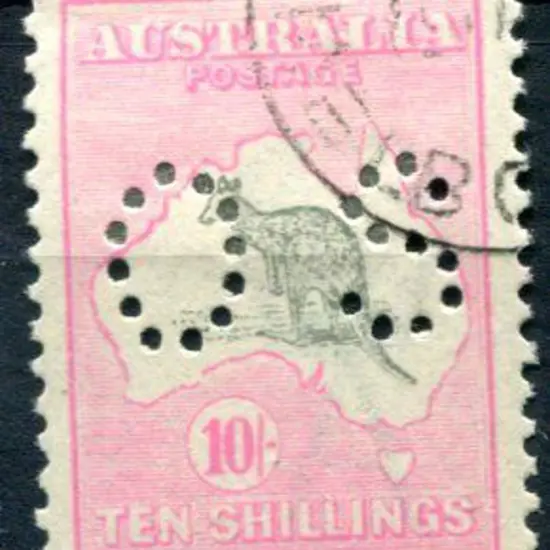 1915/28 10/- grey & pale aniline pink, 3rd wmk ...