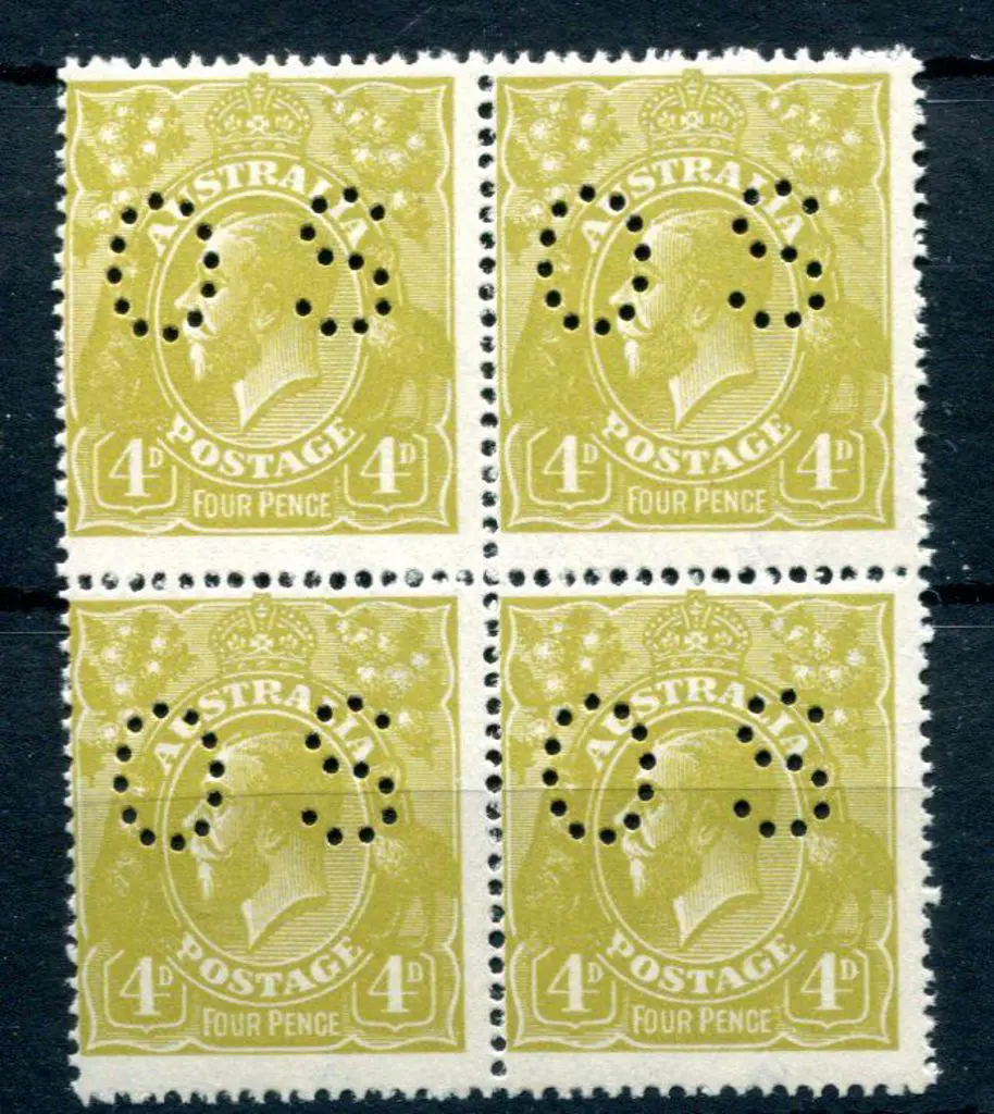 1918/23 4d olive-yellow, single wmk, perf. 14 ... Image 1++