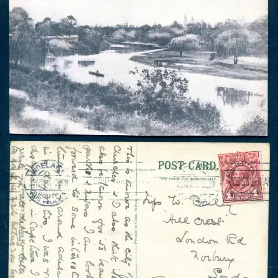 1914 (29th Apr) 1d carmine-red KGV Engraved on ...