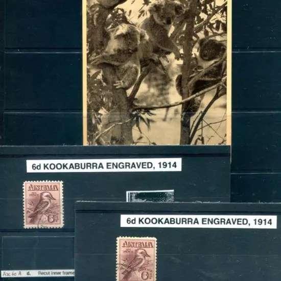 1914 6d engraved kookaburra x 3 good to F/U with 2 ...