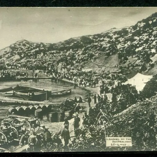 1915 "Landing of the Australians 25-4-15" ...