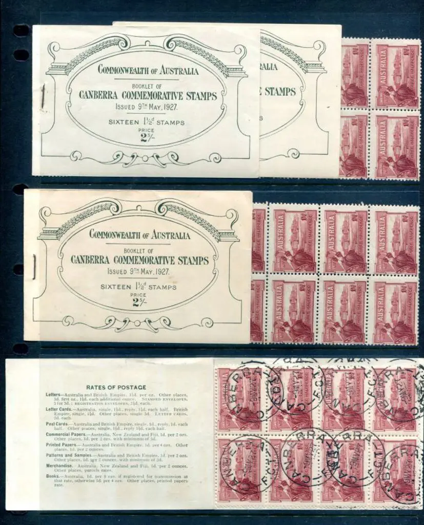 1927 2/- Canberra complete booklets x 3 plus 2 ... Image 1++