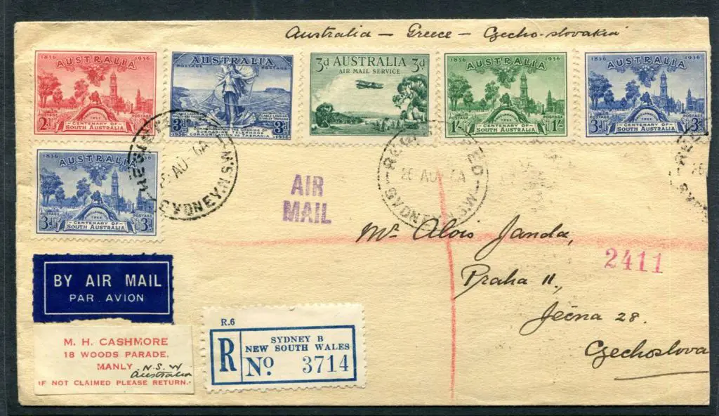 1936 (28th Aug) "Australia - Greece - ... Image 1++