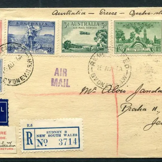 1936 (28th Aug) "Australia - Greece - ...