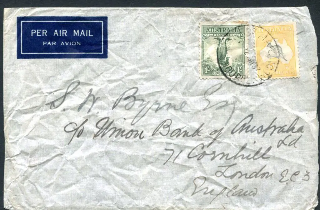 1937 (23rd May) 5/- CofA kangaroo & 1932 1/- large ... Image 1++