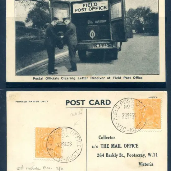 1937 "Australia's First Field Post Office" ...
