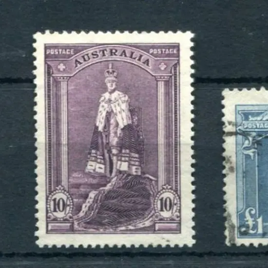 1937/48 5/- to £1 Robes on thin paper. 5/- F/U & ...