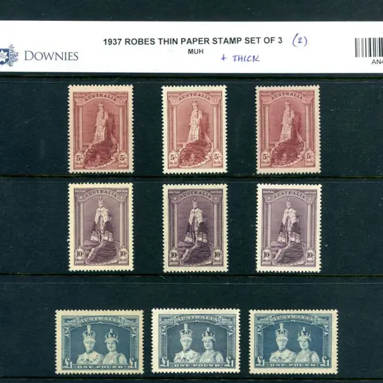1937/48 5/- to £1 Robes on thick paper plus 2 sets ...