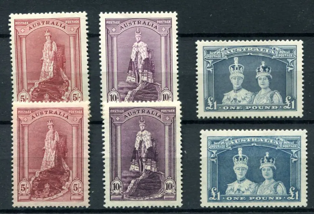1937/48 5/- to £1 Robes on thick paper MVLH & ... Image 1++