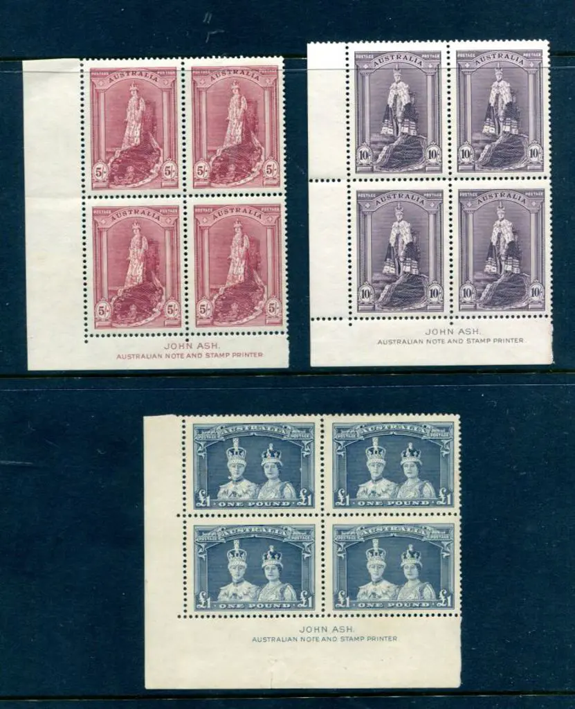 1937/48 5/- to £1 Robes on thick paper in John Ash ... Image 1++