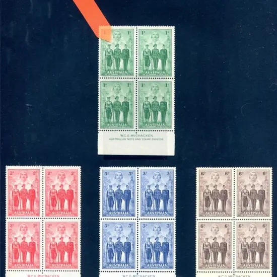 1940 1d to 6d AIF set of 4 in McCracken imprint ...