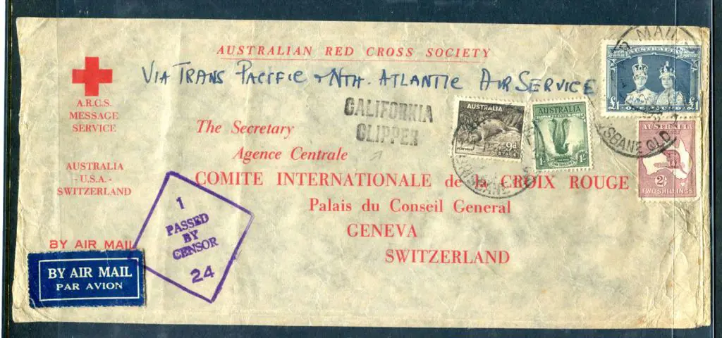1941 "Australian Red Cross Society" printed & ... Image 1++
