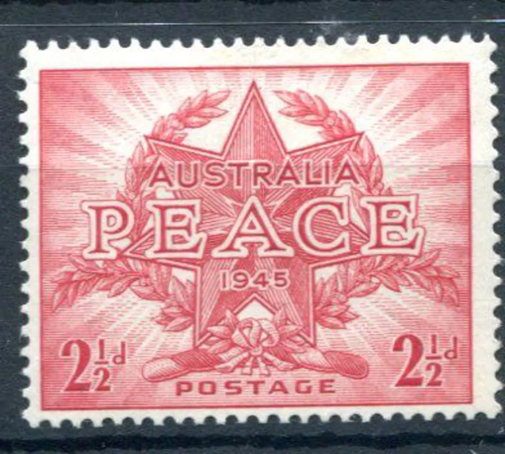 1946 2½d Peace on no watermark paper. ACSC notes ... Image 1++