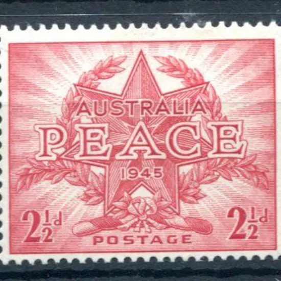 1946 2½d Peace on no watermark paper. ACSC notes ...