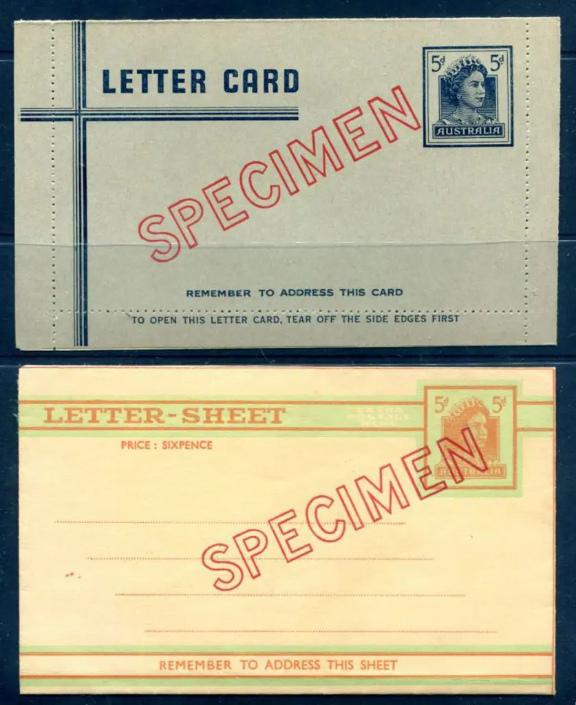 1959/65 5d dark blue on grey Letter Card & 1961/65 ... Image 1++
