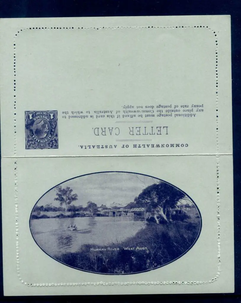 1914/18 1d KGV Die I Sideface, perf. 10 "Murray ... Image 1++