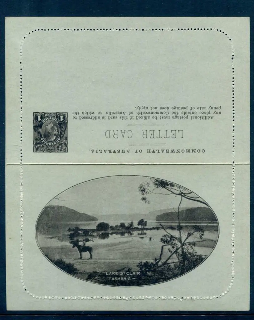 1914/18 1d KGV Die II Sideface, perf. 10 "Lake St ... Image 1++