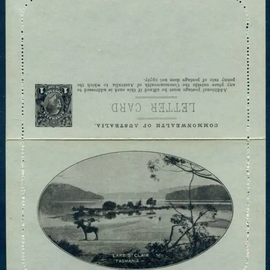 1914/18 1d KGV Die II Sideface, perf. 10 "Lake St ...